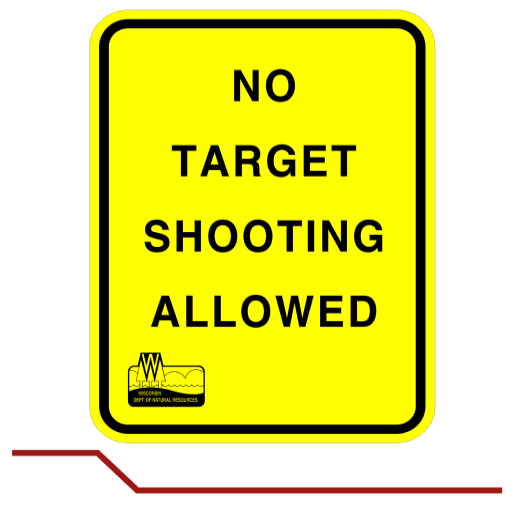 NO TARGET SHOOTING ALLOWED [DNR LOGO]